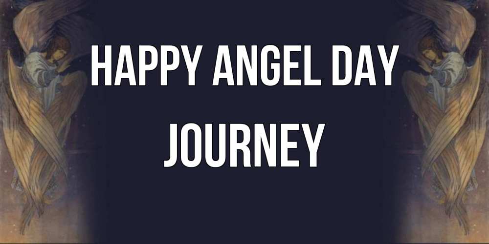Greetings card с именем, Journey happy angel day день ангела Greetings with text for free download 
