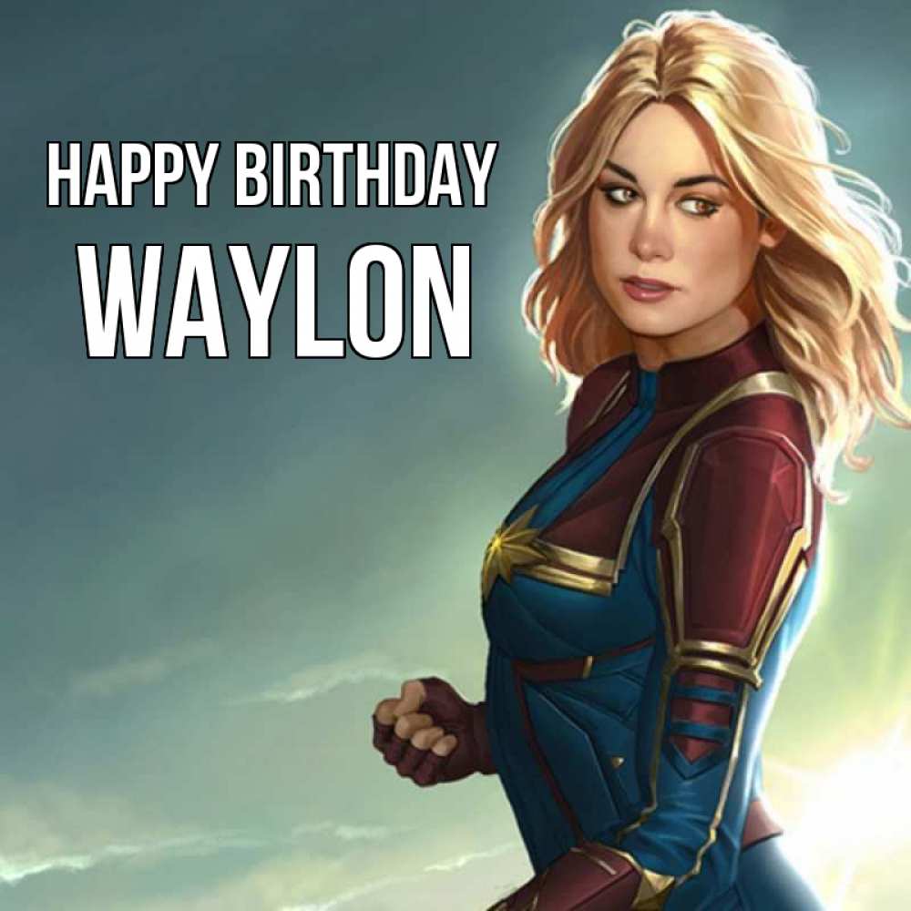 Greetings card с именем, Waylon Happy Birthday холод жара Greetings with text for free download 