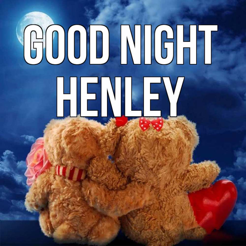 Greetings card с именем, Henley Good night плюшевые Greetings with text for free download 