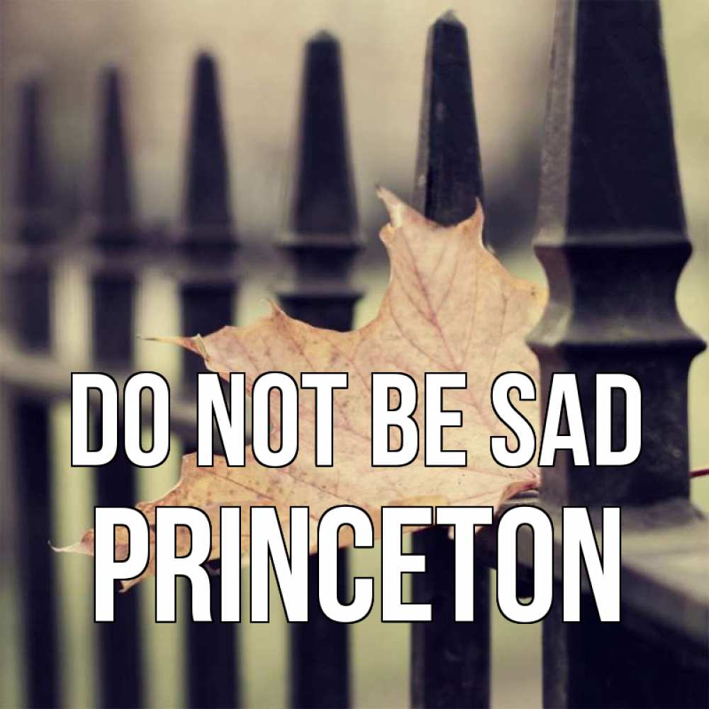 Greetings card с именем, Princeton Do not be sad лист клена Greetings with text for free download 