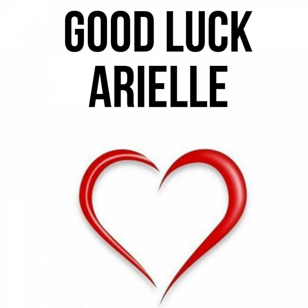 Greetings card с именем, Arielle Good luck для удачливых людей Greetings with text for free download 