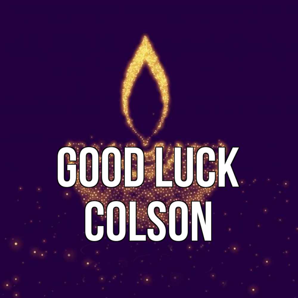 Greetings card с именем, Colson Good luck пусть повезет 2 Greetings with text for free download 
