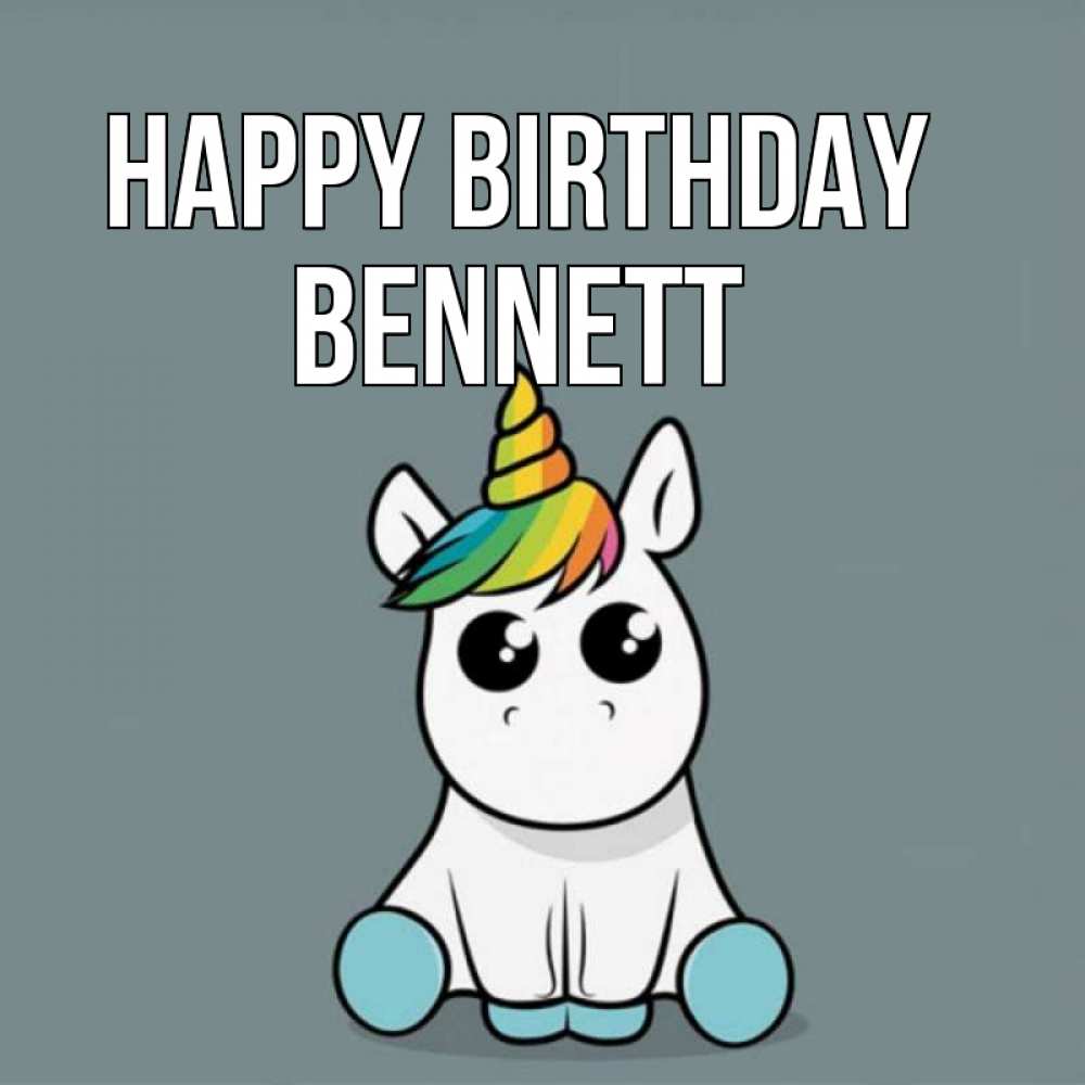 Greetings card с именем, Bennett Happy Birthday пони Greetings with text for free download 