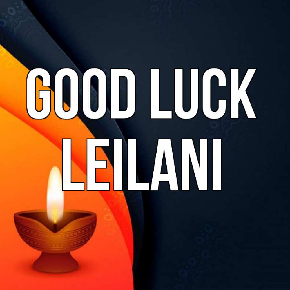 Greetings card с именем, Leilani Good luck абстрактный фон Greetings with text for free download 