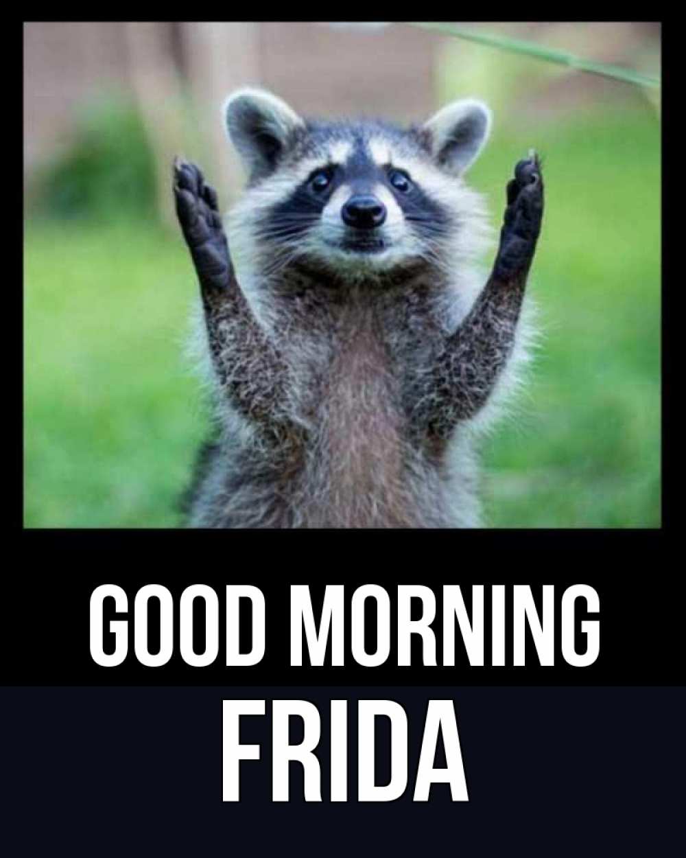 Greetings card с именем, Frida Good morning хорошее настроение утречком Greetings with text for free download 