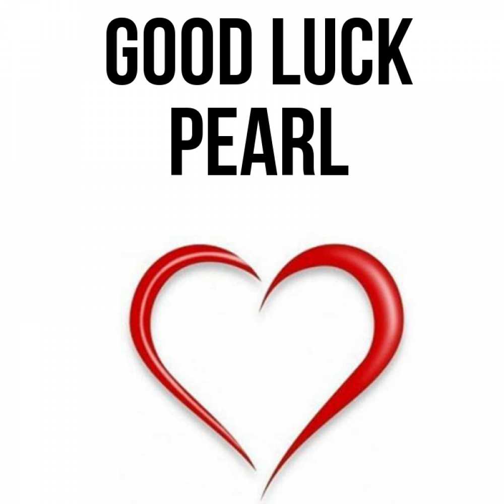 Greetings card с именем, Pearl Good luck для удачливых людей Greetings with text for free download 
