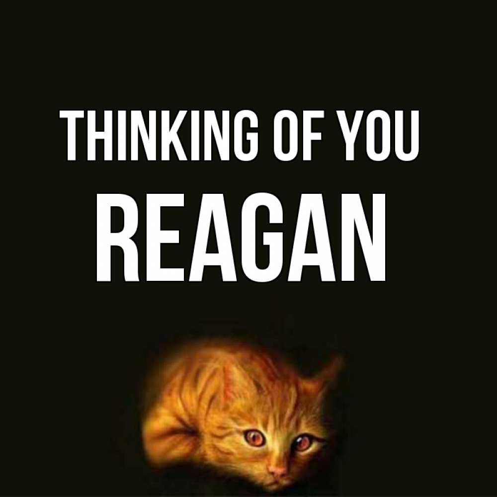 Greetings card с именем, Reagan Thinking of you рыжий Greetings with text for free download 