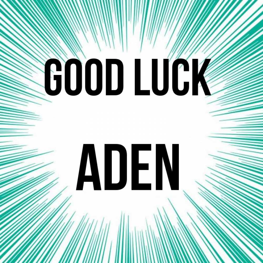 Greetings card с именем, Aden Good luck на удачу Greetings with text for free download 
