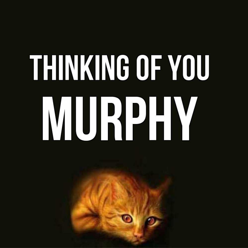 Greetings card с именем, Murphy Thinking of you рыжий Greetings with text for free download 