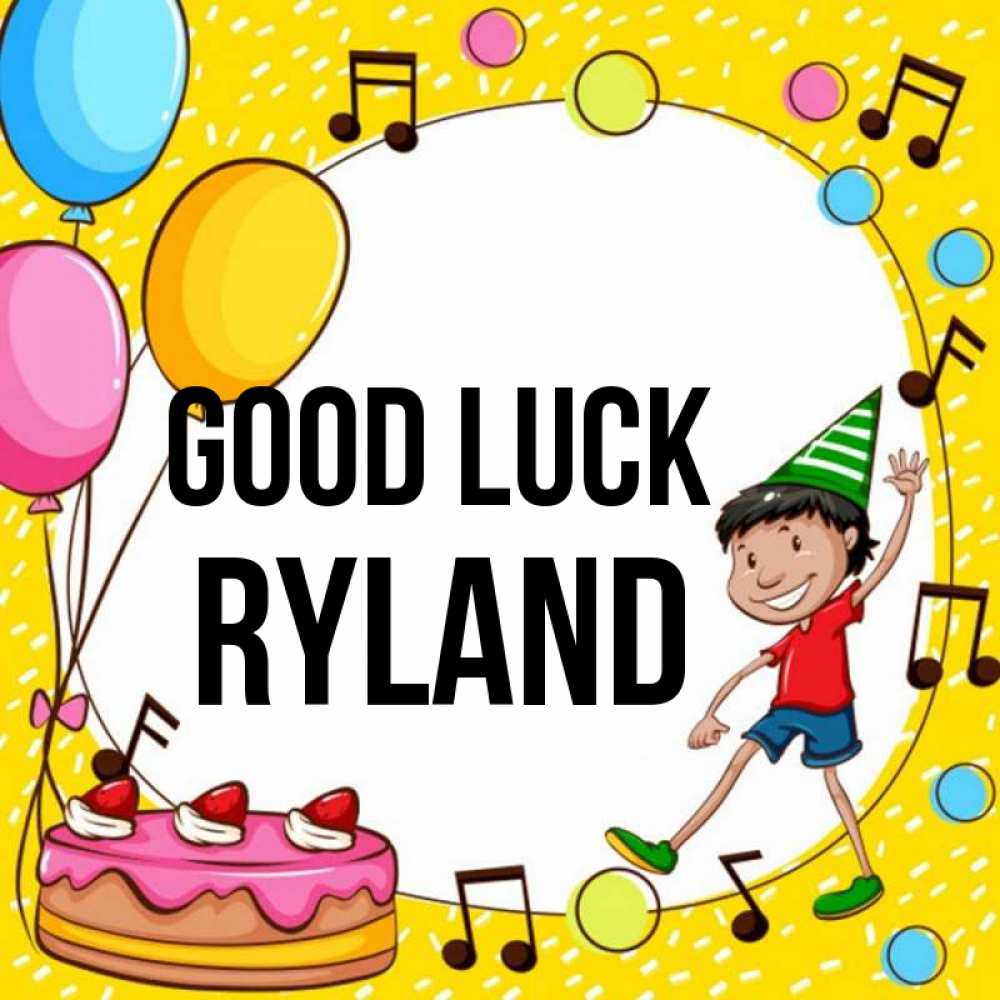 Greetings card с именем, Ryland Good luck открытка 1 Greetings with text for free download 