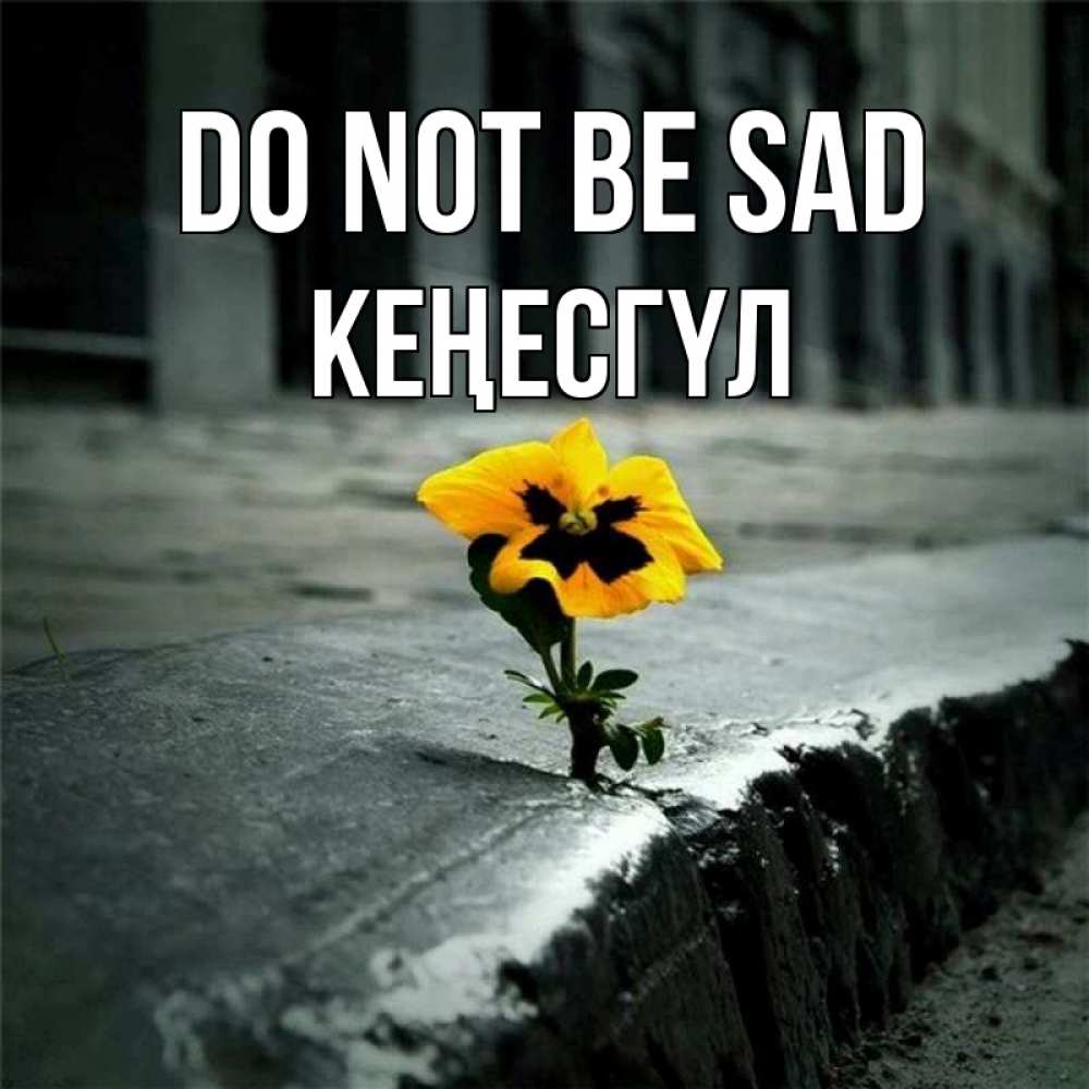Greetings card с именем, КЕҢЕСГҮЛ Do not be sad не сдавайся Greetings with text for free download 