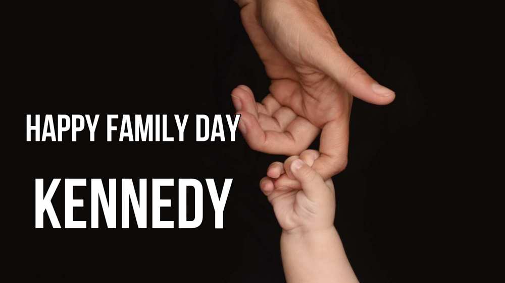 Greetings card с именем, Kennedy happy family day с днем семьи Greetings with text for free download 