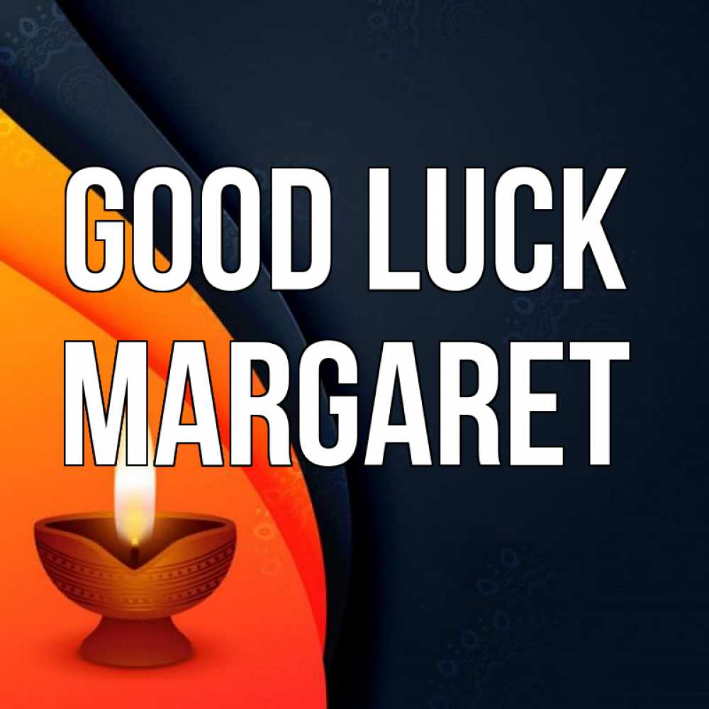 Greetings card с именем, Margaret Good luck абстрактный фон Greetings with text for free download 