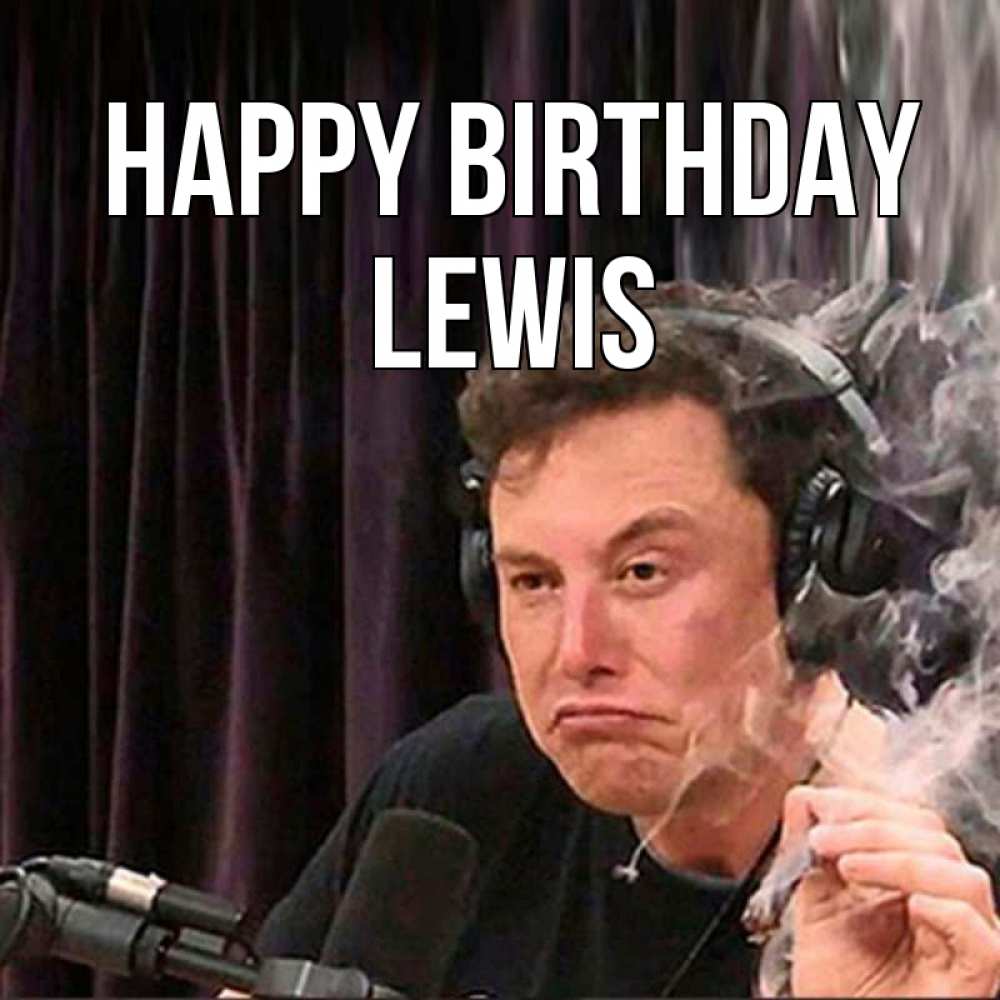 Greetings card с именем, Lewis Happy Birthday МЕМ Greetings with text for free download 