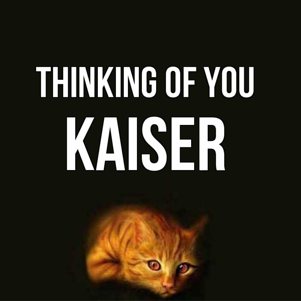 Greetings card с именем, Kaiser Thinking of you рыжий Greetings with text for free download 