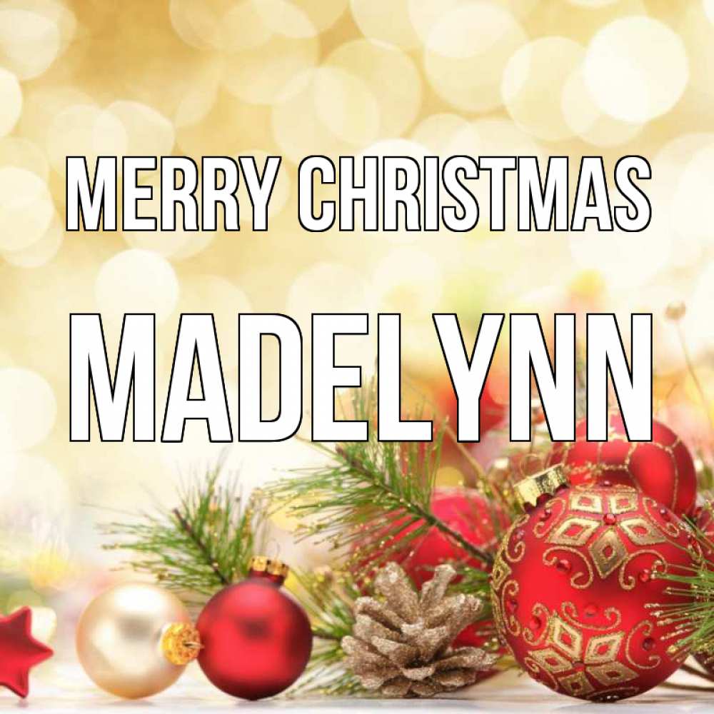 Greetings card с именем, Madelynn Merry Christmas с рождеством Greetings with text for free download 