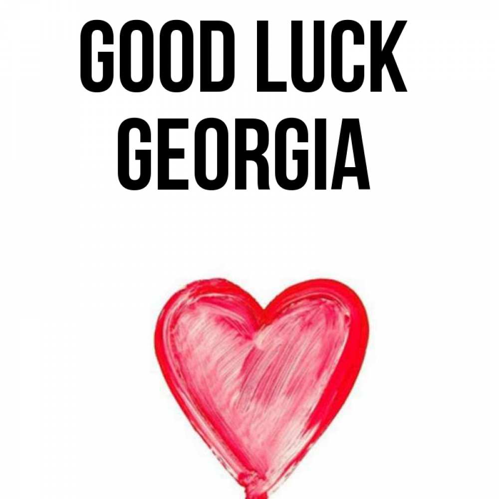 Greetings card с именем, Georgia Good luck рисунок маркером Greetings with text for free download 