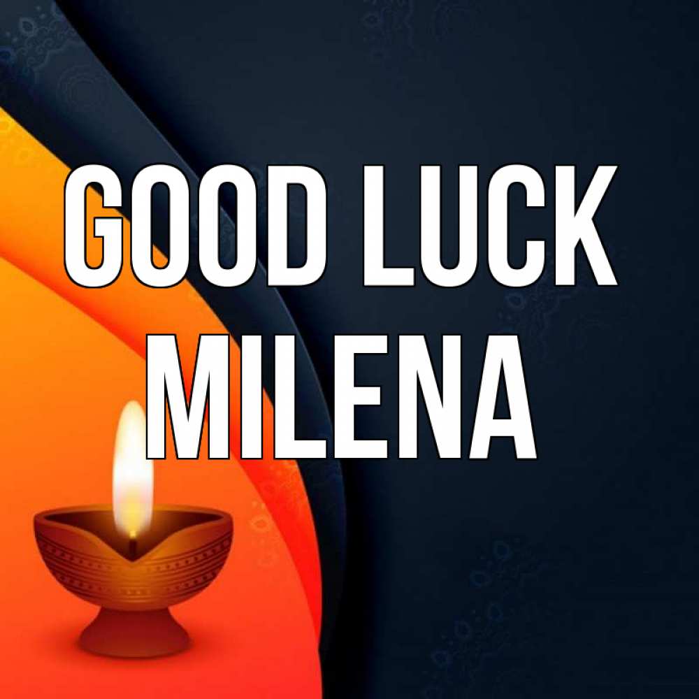 Greetings card с именем, Milena Good luck абстрактный фон Greetings with text for free download 