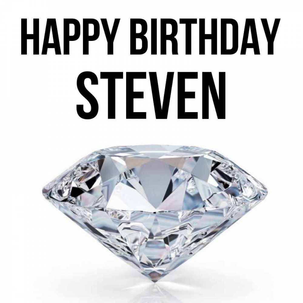 Greetings card с именем, Steven Happy Birthday к пожеланием быть богатым Greetings with text for free download 