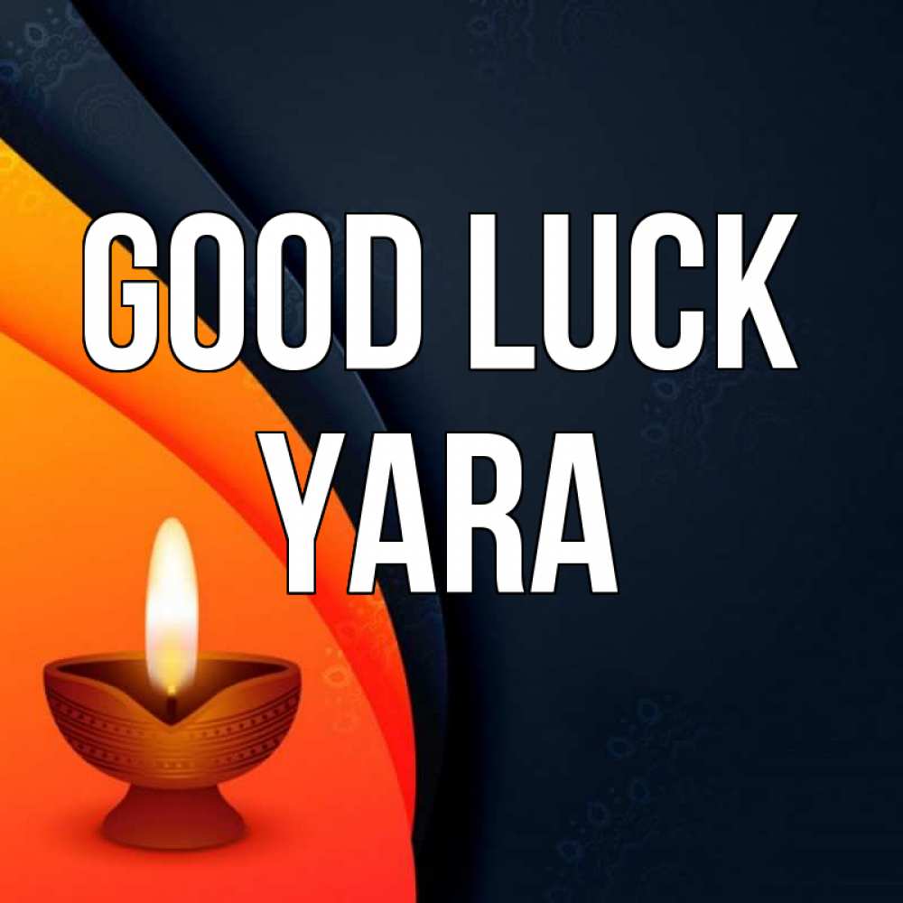 Greetings card с именем, Yara Good luck абстрактный фон Greetings with text for free download 