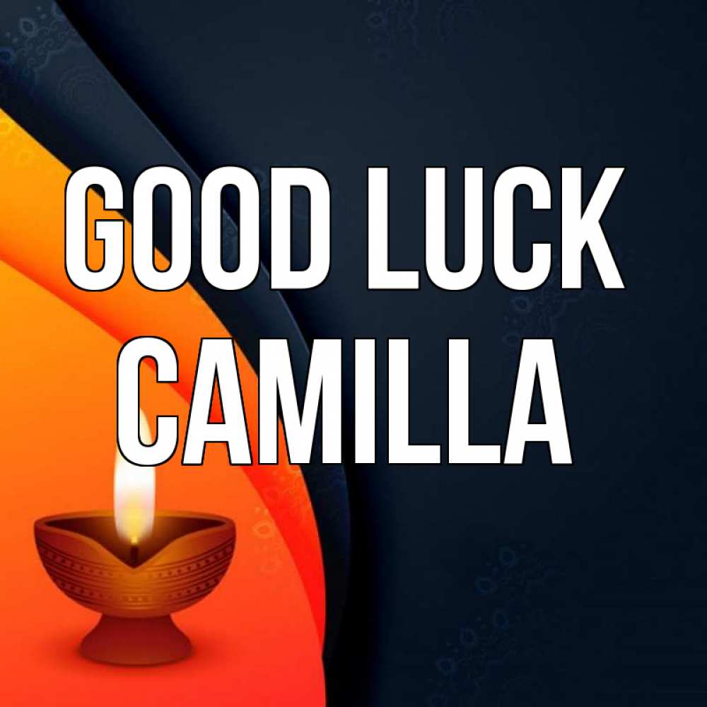 Greetings card с именем, Camilla Good luck абстрактный фон Greetings with text for free download 