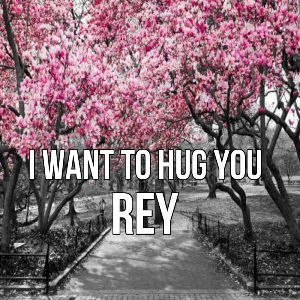 Greetings card с именем, Rey I want to hug you обработанное фото Greetings with text for free download 
