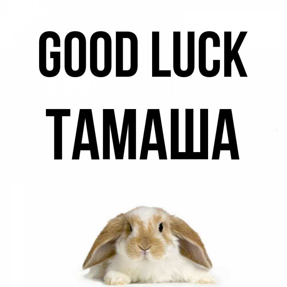 Greetings card с именем, ТАМАША Good luck открытки с произвольным текстом который можно вставить в открытку и создать ее самостоятельно бесплатно онлайн Greetings with text for free download 