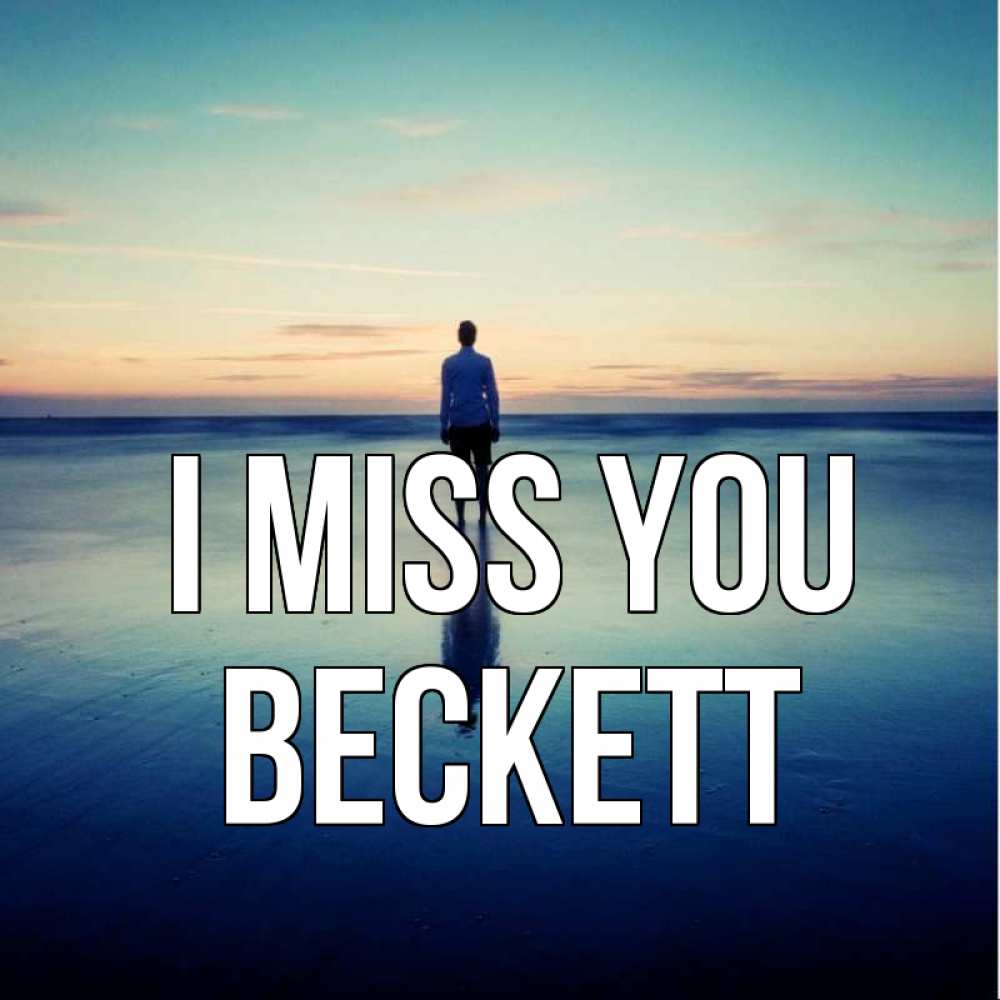 Greetings card с именем, Beckett I miss you зима Greetings with text for free download 