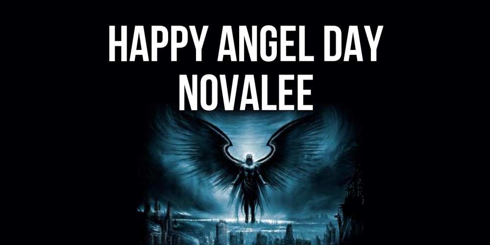 Greetings card с именем, Novalee happy angel day ангел, день ангела Greetings with text for free download 