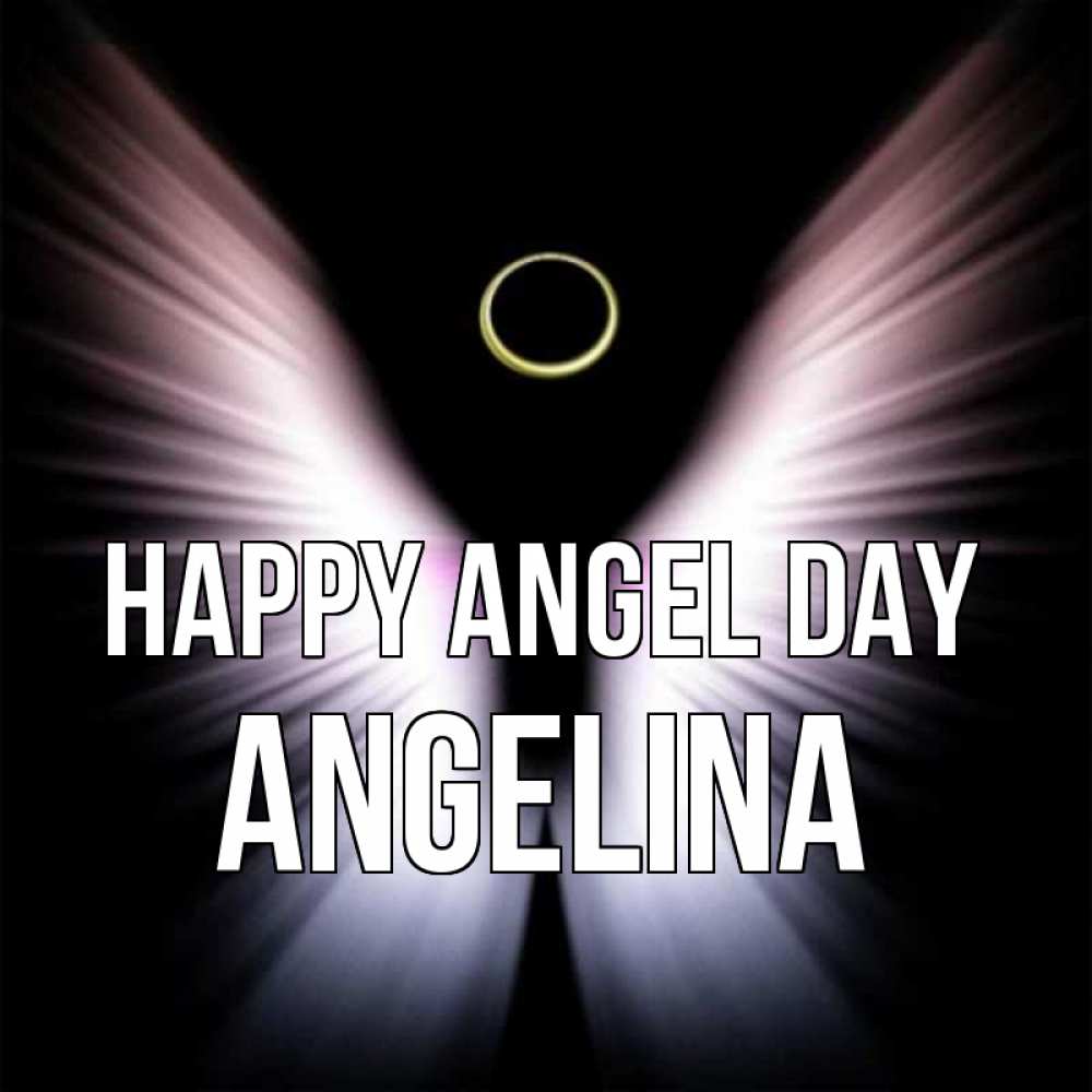 Greetings card с именем, Angelina happy angel day ангел из света Greetings with text for free download 