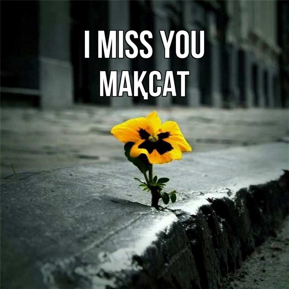 Greetings card с именем, МАҚСАТ I miss you надеюсь будет лучше Greetings with text for free download 