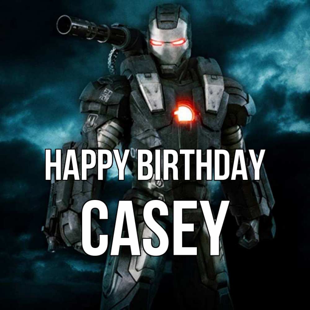 Greetings card с именем, Casey Happy Birthday марвел супергерой в новом костюме Greetings with text for free download 