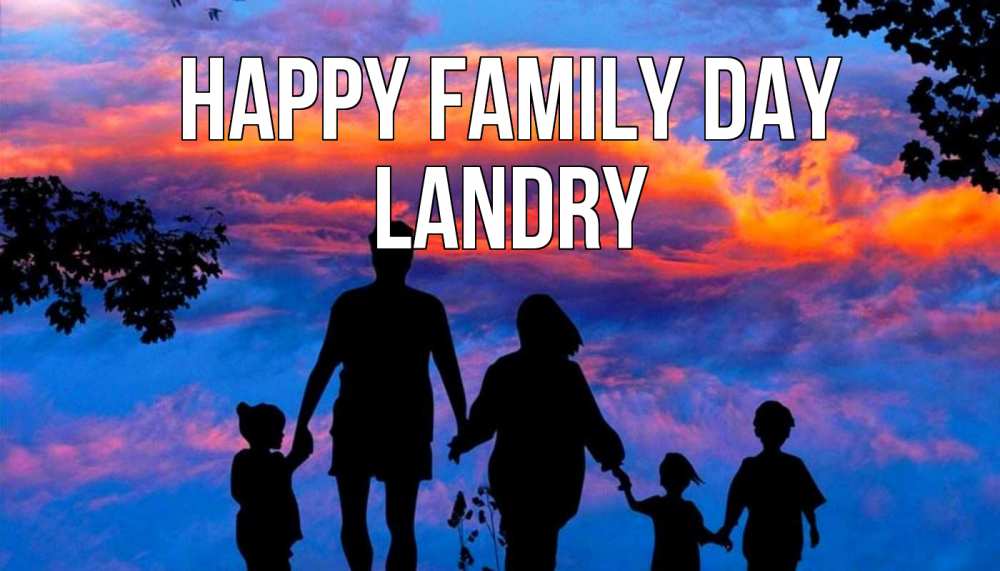 Greetings card с именем, Landry happy family day семья Greetings with text for free download 