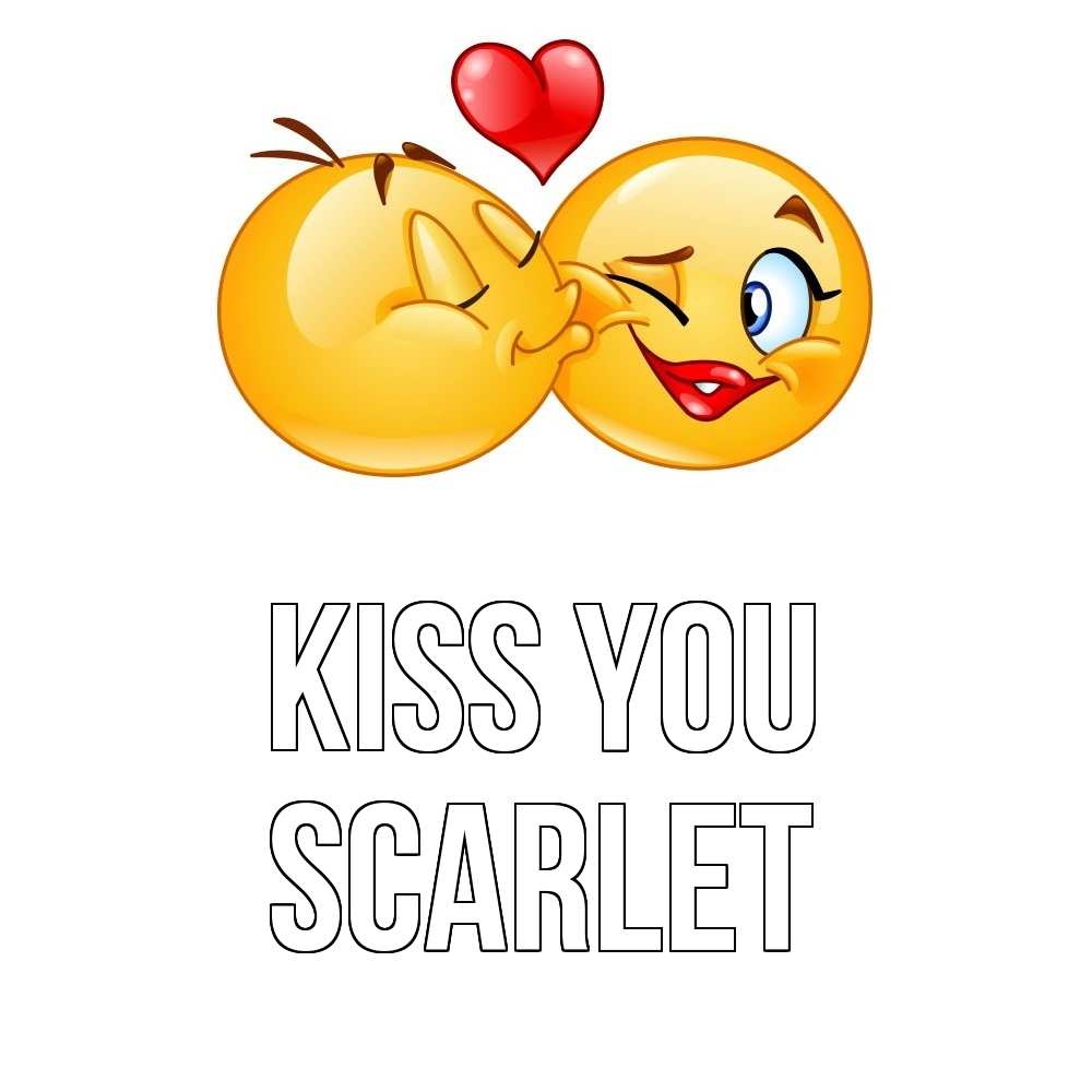 Greetings card с именем, Scarlet Kiss you губы и белые зубы Greetings with text for free download 