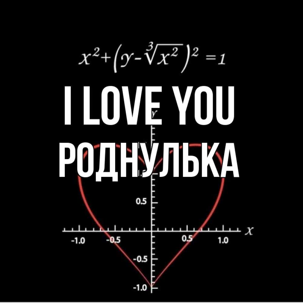 Greetings card с именем, Роднулька I love you сердечная формула Greetings with text for free download 