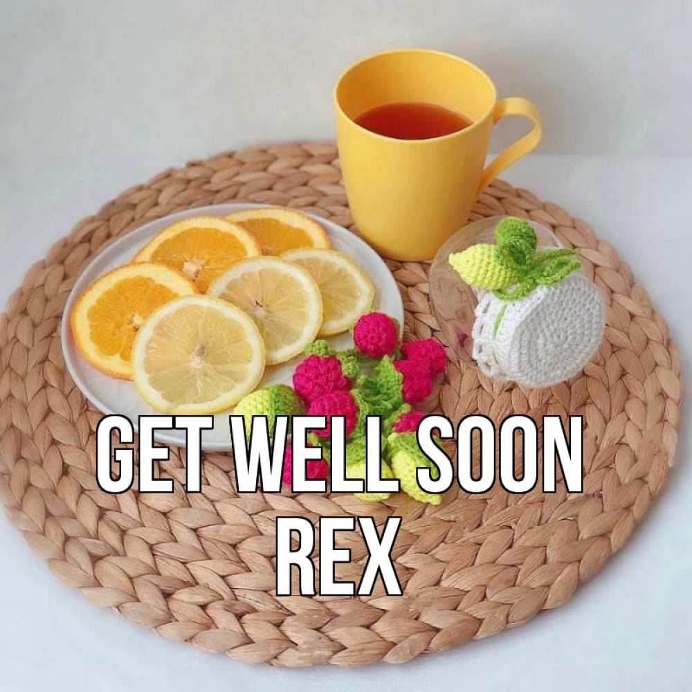 Greetings card с именем, Rex Get well soon вязаные штучки Greetings with text for free download 