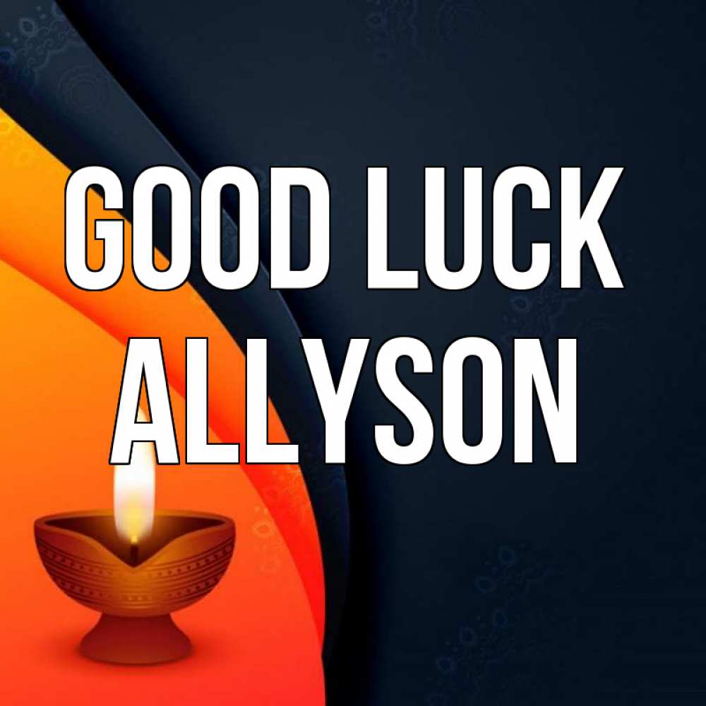 Greetings card с именем, Allyson Good luck абстрактный фон Greetings with text for free download 