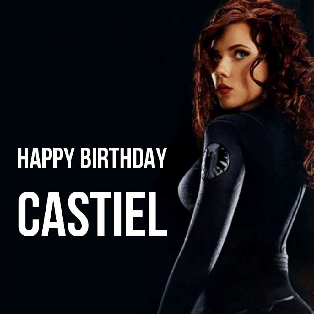 Greetings card с именем, Castiel Happy Birthday Марвел черная вдова Greetings with text for free download 