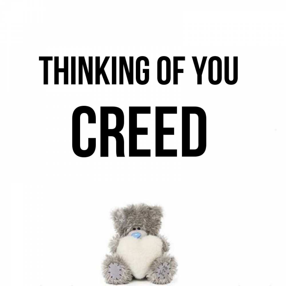 Greetings card с именем, Creed Thinking of you тедди с сердечком для любимой Greetings with text for free download 