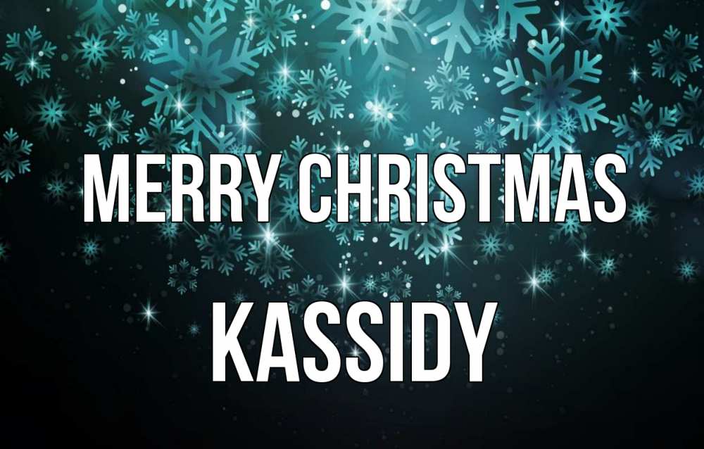 Greetings card с именем, Kassidy Merry Christmas Снежинки Greetings with text for free download 