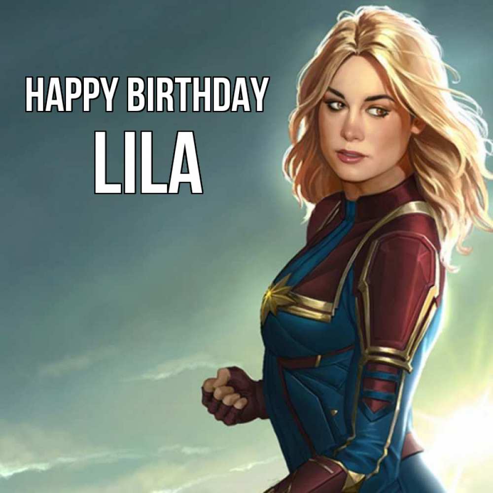 Greetings card с именем, Lila Happy Birthday холод жара Greetings with text for free download 
