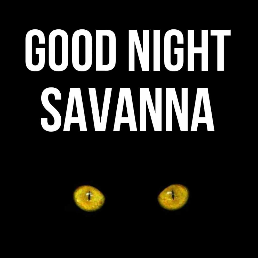 Greetings card с именем, Savanna Good night сладких снов бесстрашный мой дружочек Greetings with text for free download 
