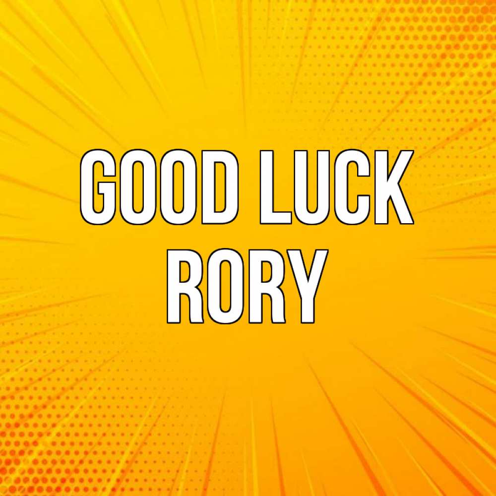Greetings card с именем, Rory Good luck фон Greetings with text for free download 