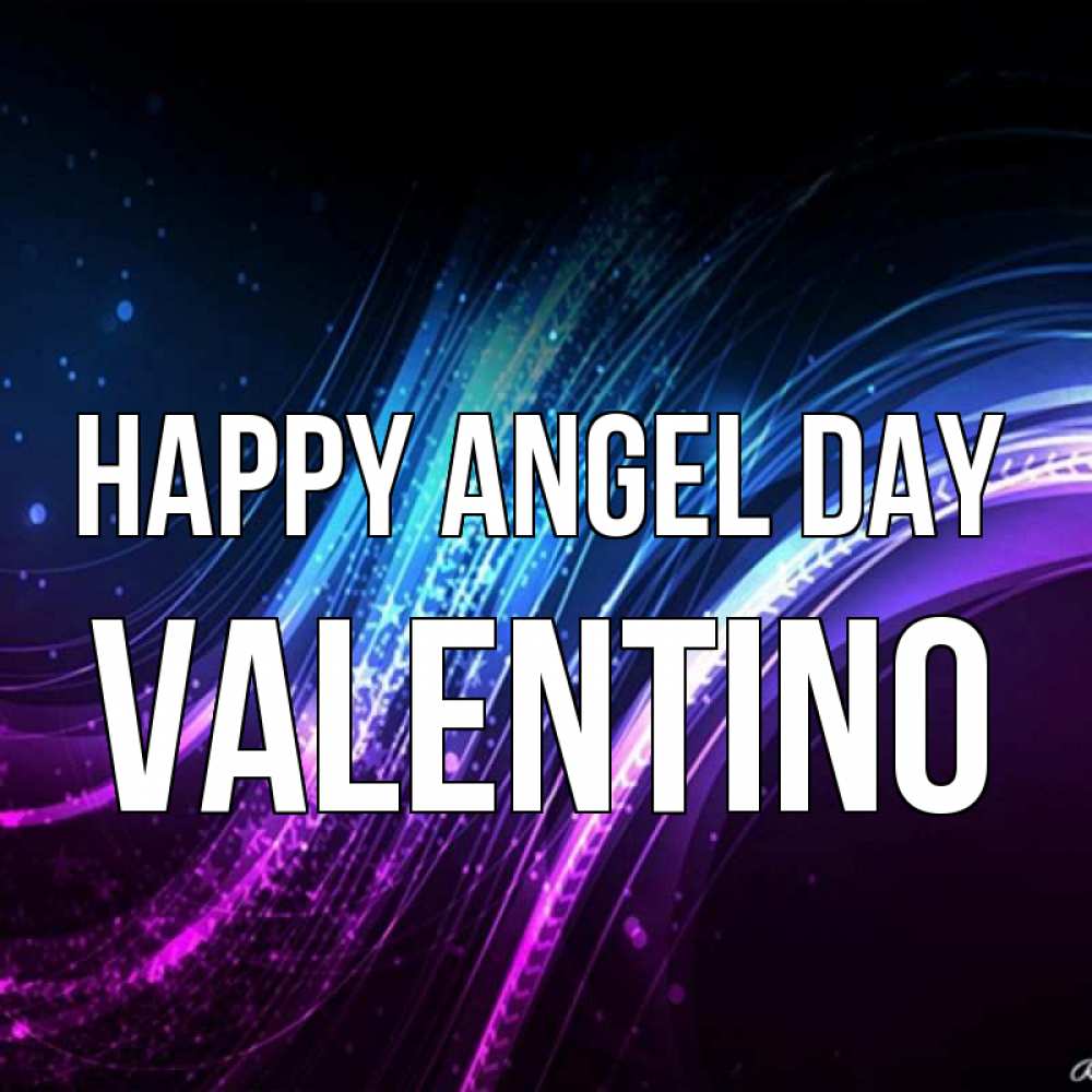 Greetings card с именем, Valentino happy angel day фиолетовый фон Greetings with text for free download 