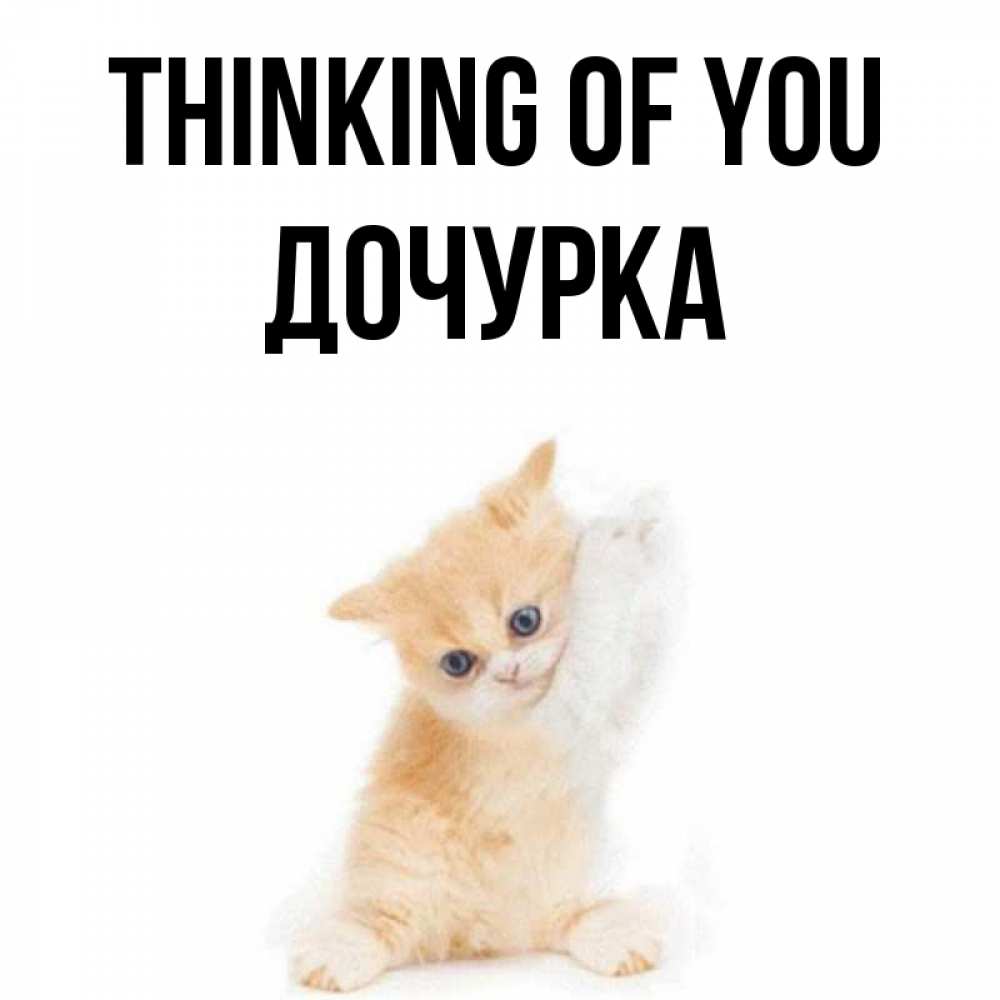 Greetings card с именем, Дочурка Thinking of you зверушки и милота Greetings with text for free download 