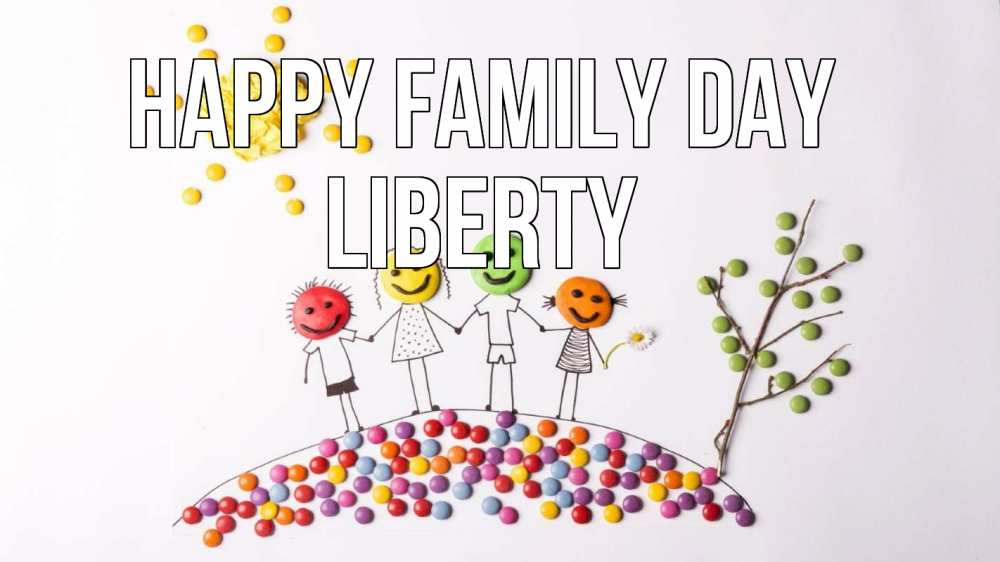 Greetings card с именем, Liberty happy family day с днем семьи Greetings with text for free download 