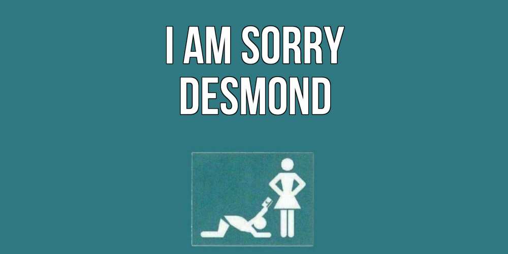 Greetings card с именем, Desmond I am sorry прости Greetings with text for free download 