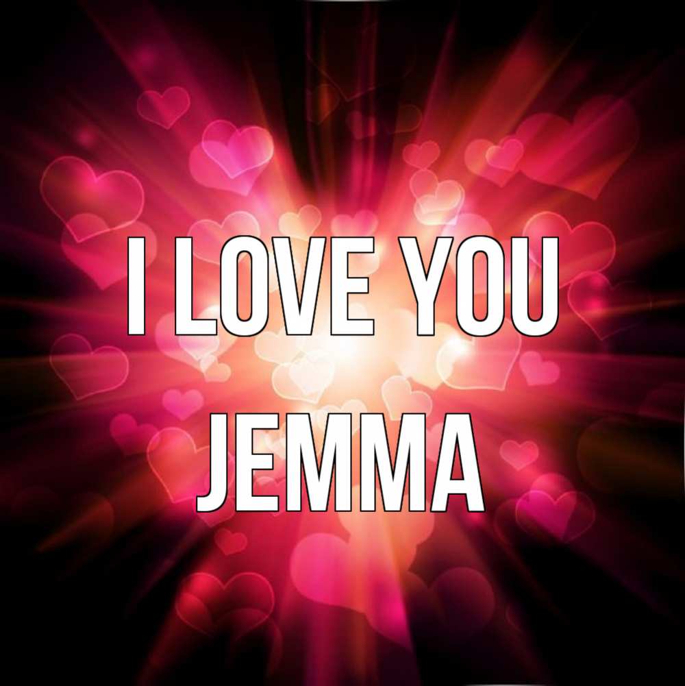 Greetings card с именем, Jemma I love you рамочка 1 Greetings with text for free download 