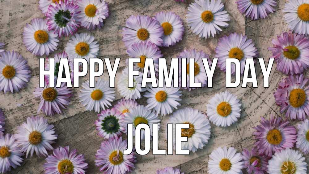 Greetings card с именем, Jolie happy family day с днем семьи Greetings with text for free download 