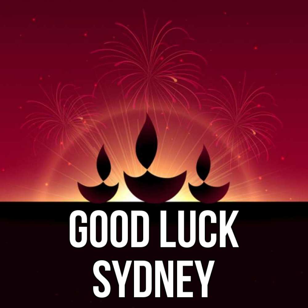 Greetings card с именем, Sydney Good luck праздник Greetings with text for free download 